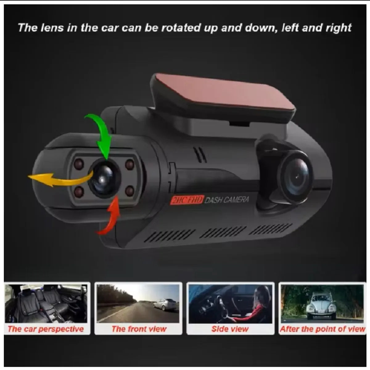 Dash Cam Modelo A68 Cámara Dual 1080P Amplio Ángulo de 150° Grabación Continua Sensor G