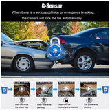 Dash Cam Modelo A68 Cámara Dual 1080P Amplio Ángulo de 150° Grabación Continua Sensor G