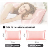 Set de 2 Fundas de Almohada Satén Tipo Seda 102 x 51 cm | Suavidad Premium para Cabello y Piel