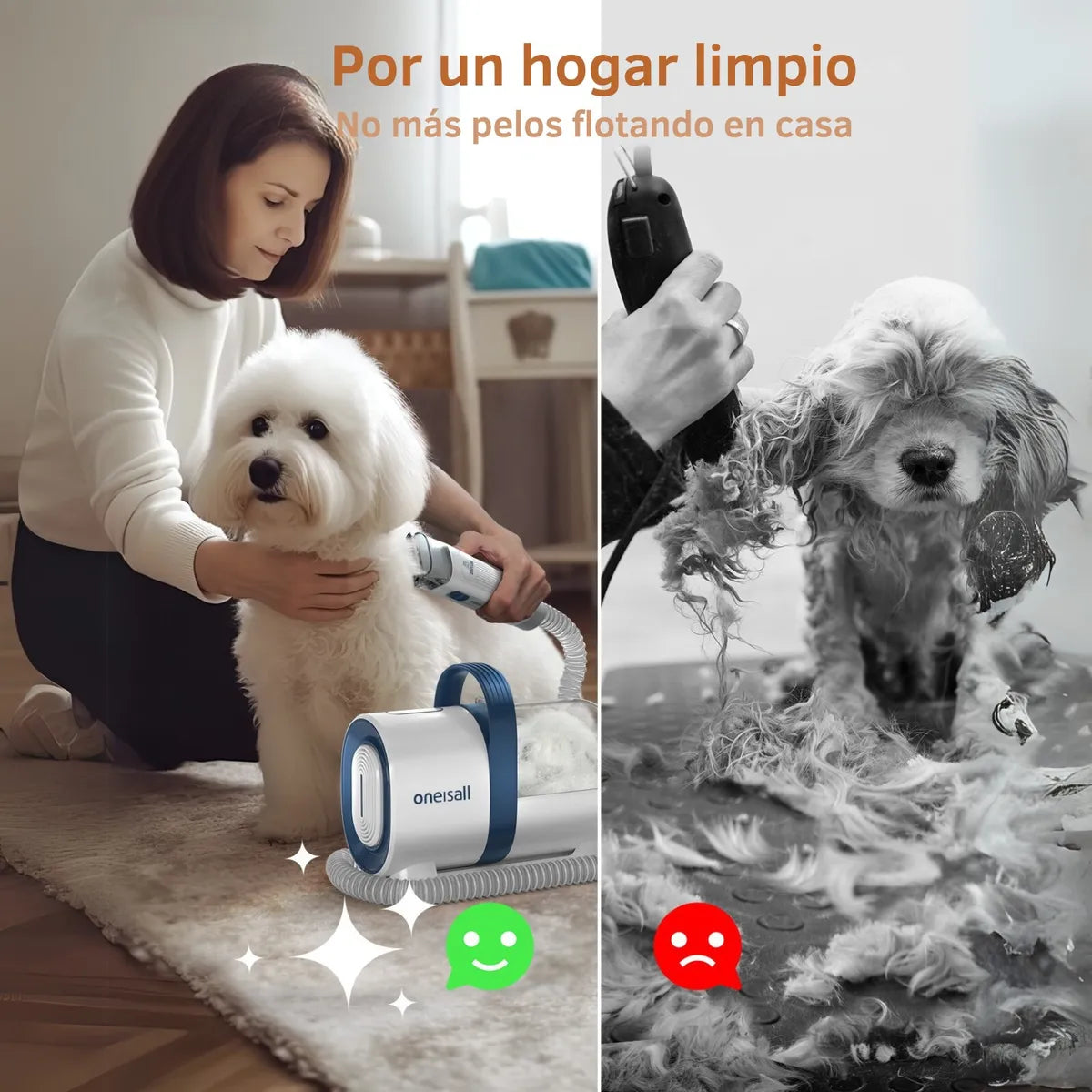 Aspiradora Oneisall Grooming Perros Gatos 7 en 1 (120V)