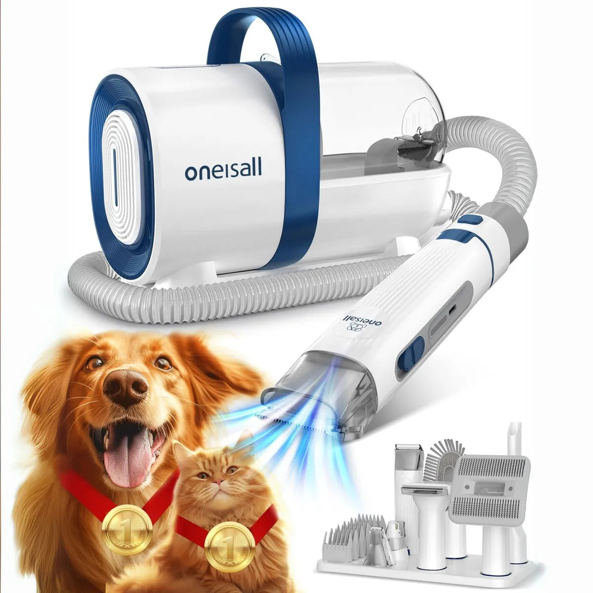 Aspiradora Oneisall Grooming Perros Gatos 7 en 1 (120V)