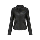 Chaqueta de Ecocuero Biker Slim Mujer | Estilo Motociclista Urbano Premium
