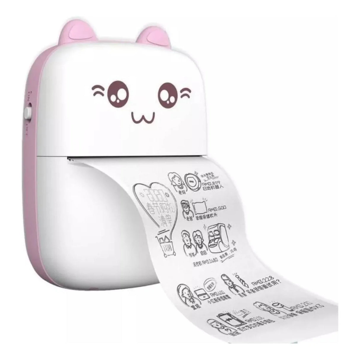 Mini Impresora Térmica Portátil Bluetooth Gatito + 11 Rollos