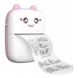 Mini Impresora Térmica Portátil Bluetooth Gatito + 11 Rollos