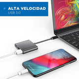 Hub Adaptador Usb Tipo C 3 En 1 Linkon Hdmi Para Mac Macbook
