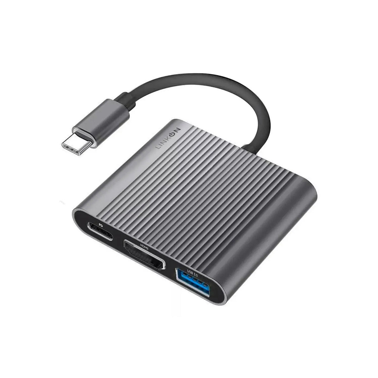 Hub Adaptador Usb Tipo C 3 En 1 Linkon Hdmi Para Mac Macbook