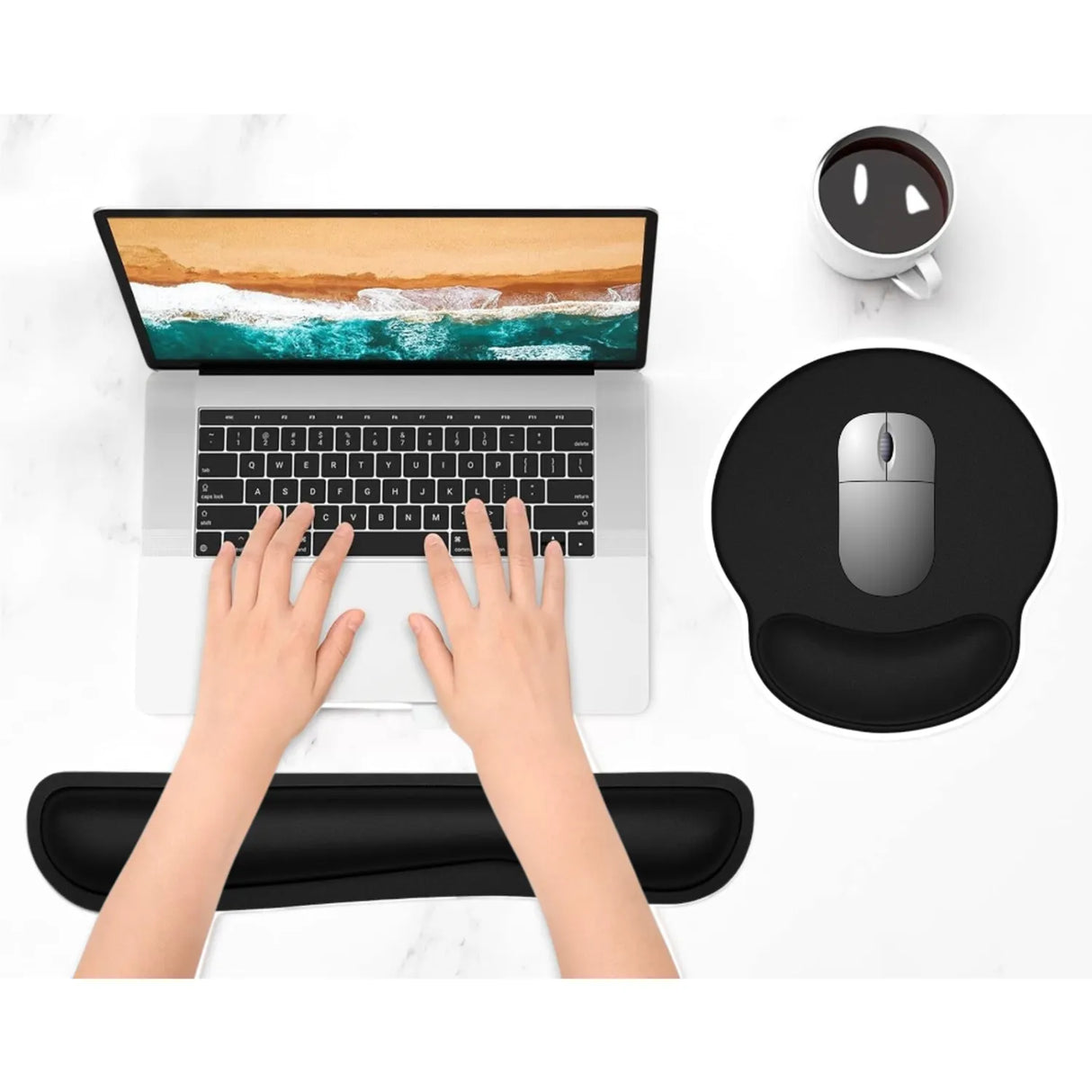 Reposa Muñecas Para Teclado Mouse Pad Con Apoya Muñeca