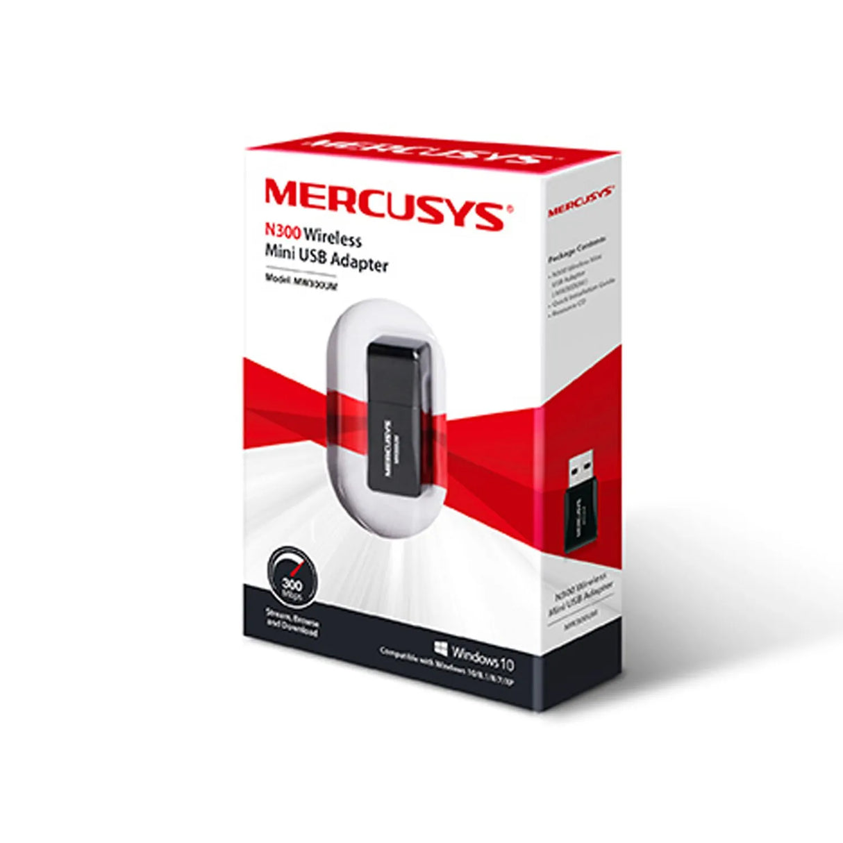 Mini Adaptador USB Inalámbrico N300Mbps MW300um Mercusys