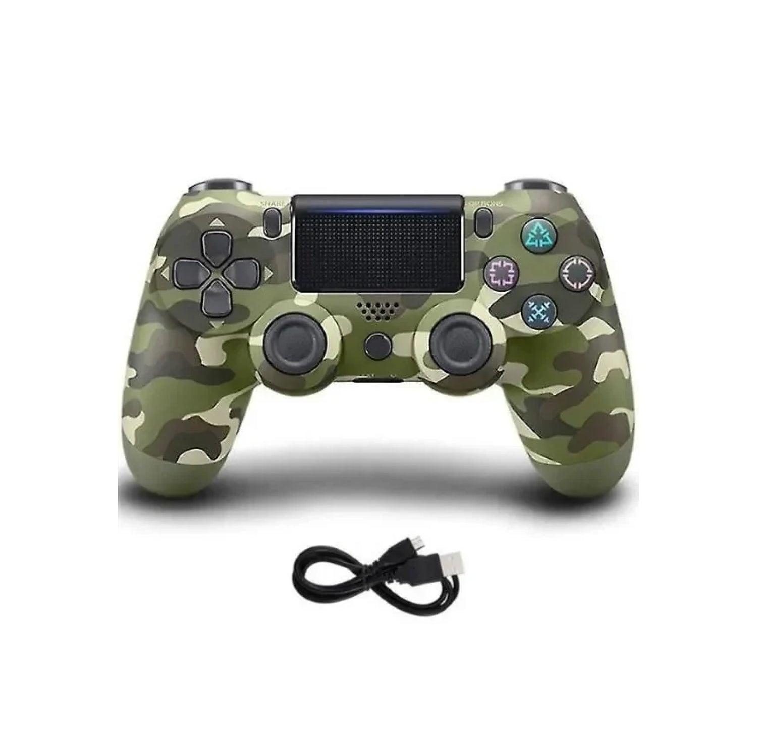 Control joystick Double motor Vibration 4 Wired controller negro