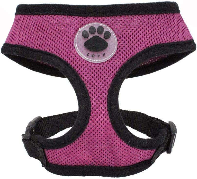 Arnés de malla suave para perro, sin tirones, cómodo chaleco acolchado ajustable