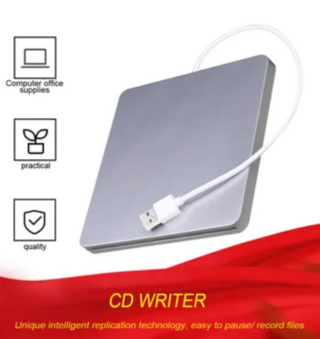 USB Mobile Slot External DVD CD RW Drive Burner Super Slim para Book Mac