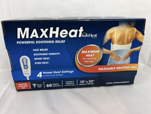 Cojín de calefacción húmedo o seco maxheat por softheat especialidad Raro Talla 10”x22” HP1000