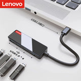 Lenovo-Divisor USB A602 de alta velocidad, HUB de 4 puertos, multiinterfaz, convertidor de acoplamiento de expansión, ordenador portátil