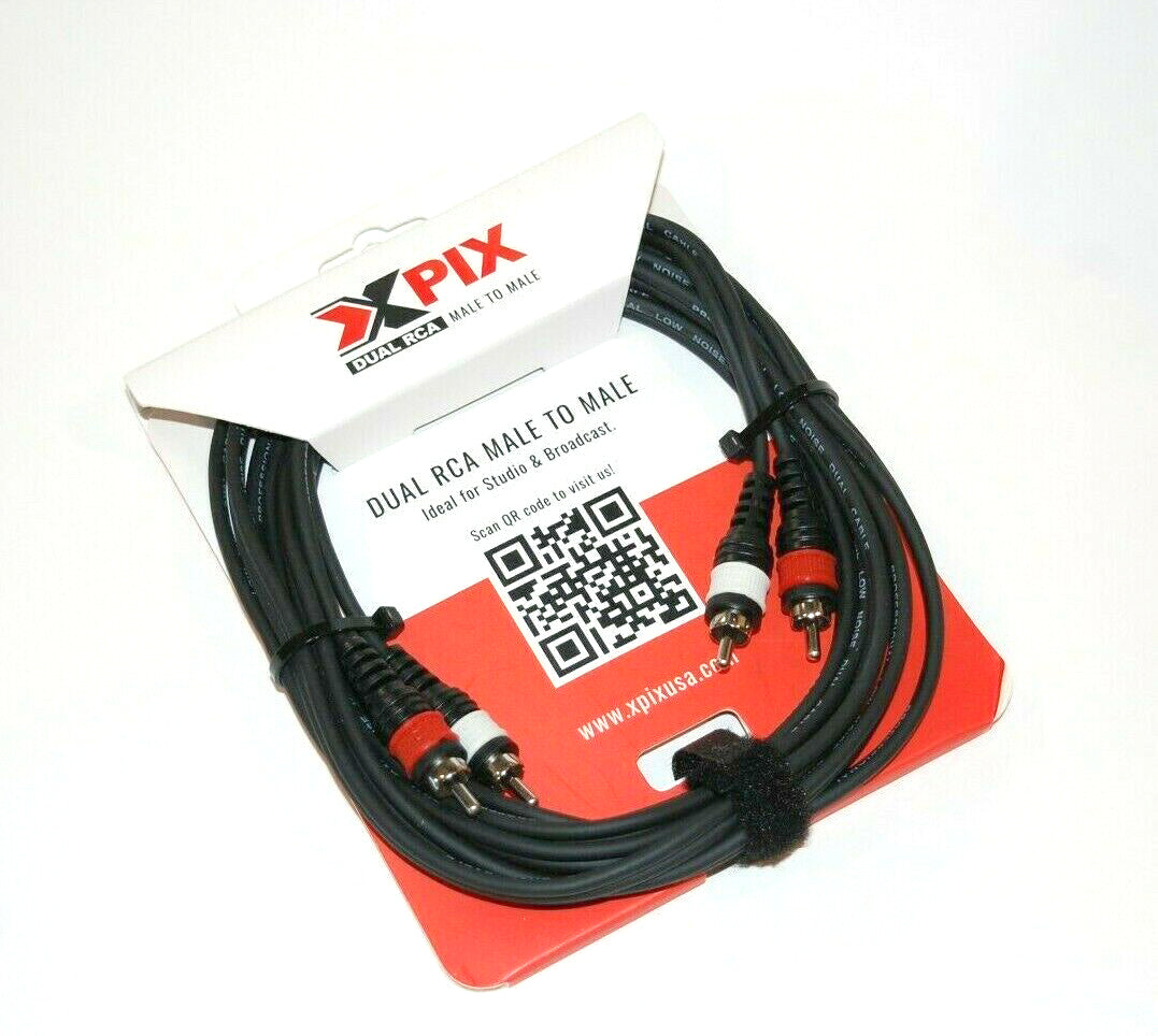 XPIX Dual RCA macho a macho Cable para estudio y difusión